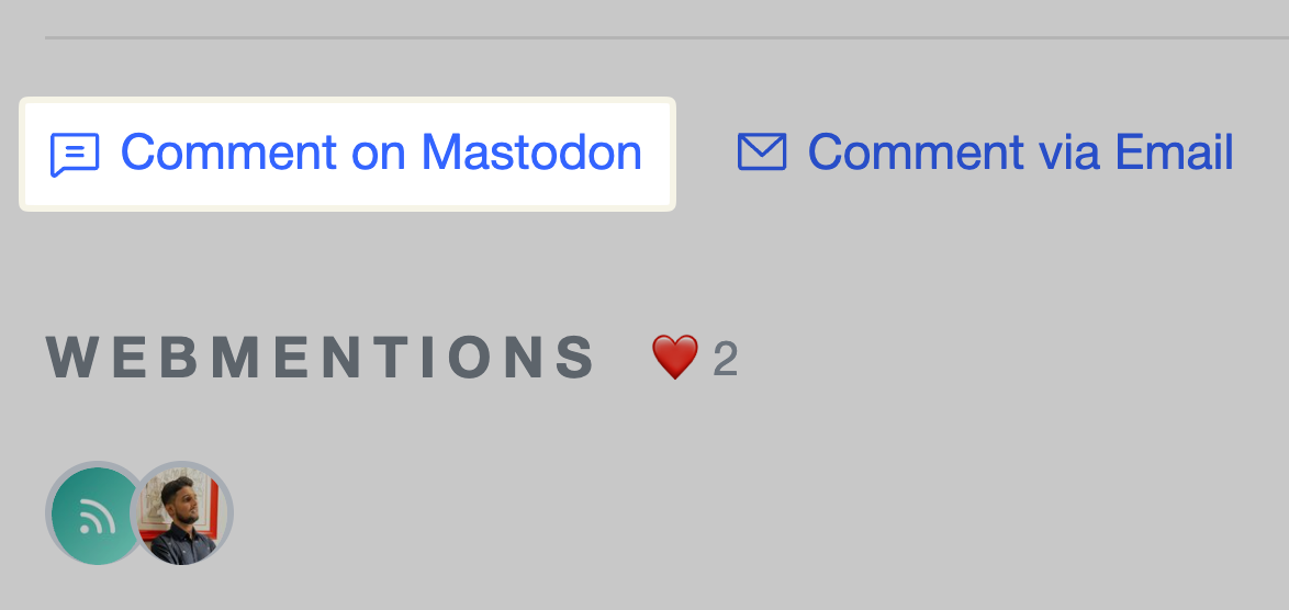 Comment on Mastodon link in the footer