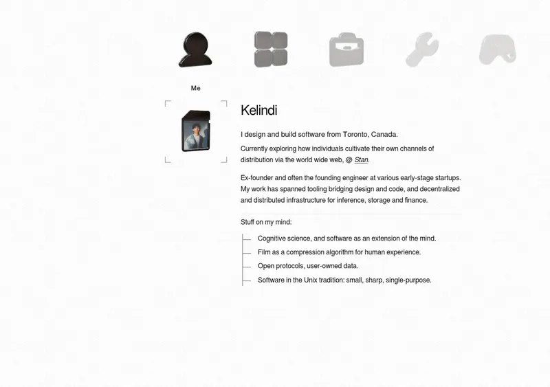 Homepage of Kelindi Kumar
