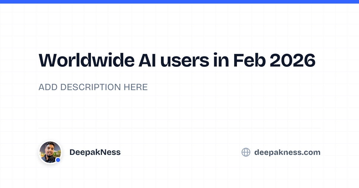 Worldwide AI users in Feb 2026 | DeepakNess