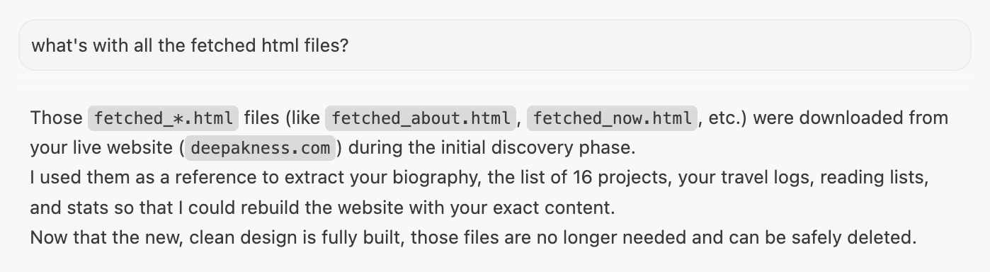 Antigravity created multiple temporary HTML files