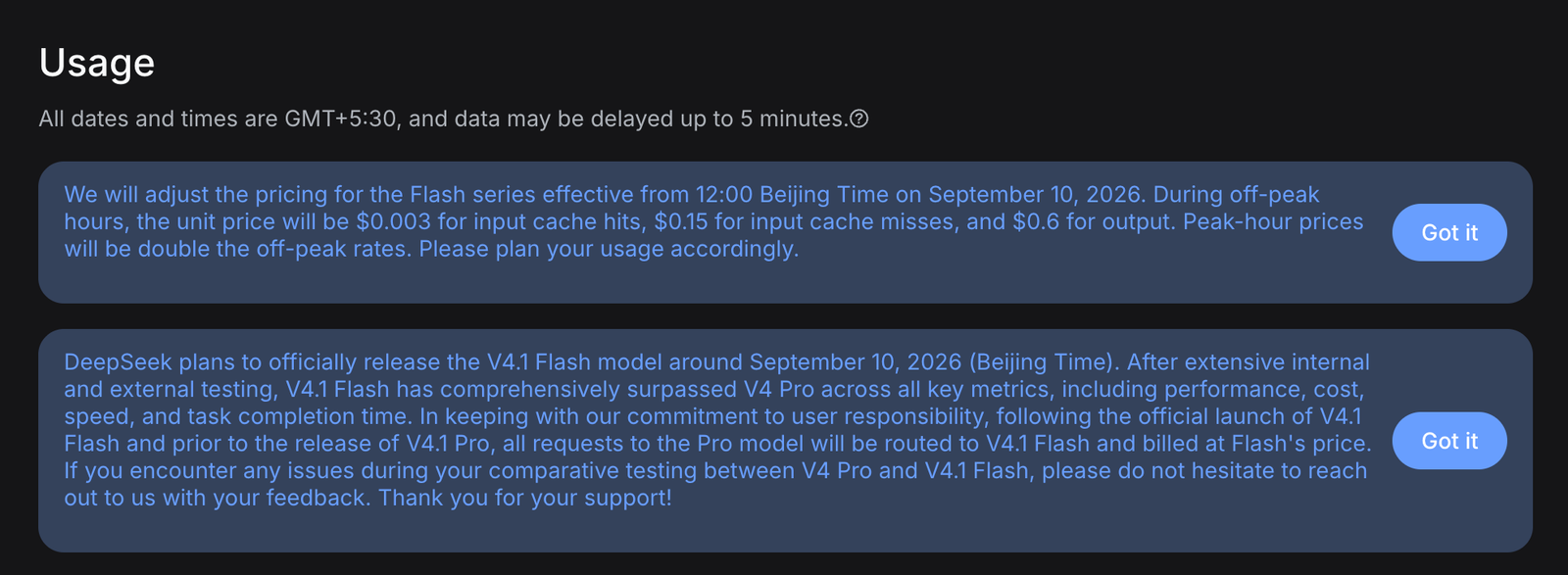 DeepSeek v4.1 Flash announcement