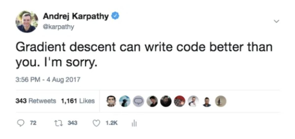 Karpathy's tweet about Gradient Descent