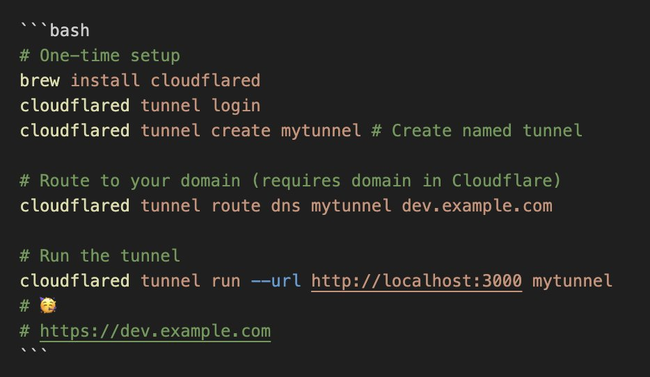 Exposing local apps to the internet