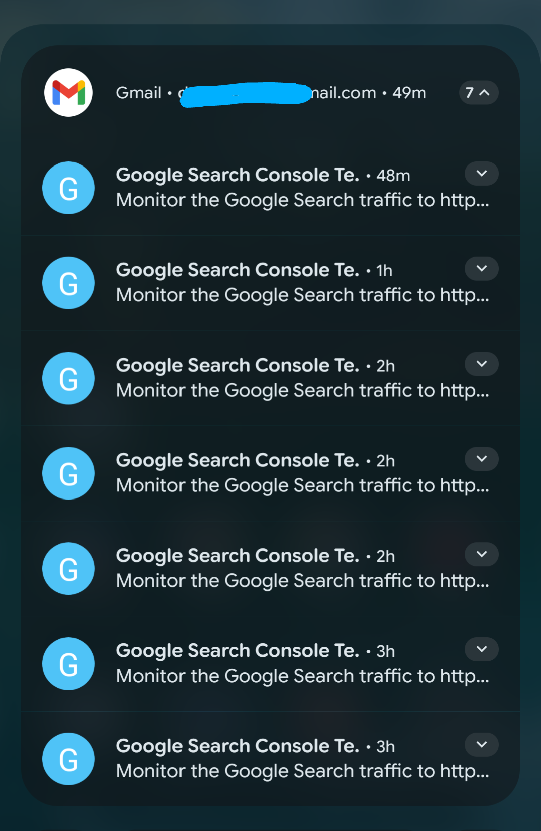 Repeated emails from Google Search Console