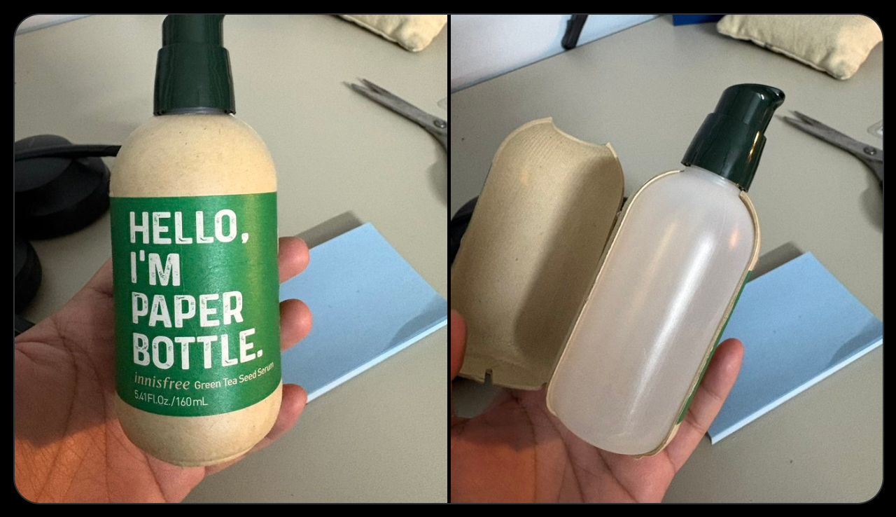 Paper plastic bottle