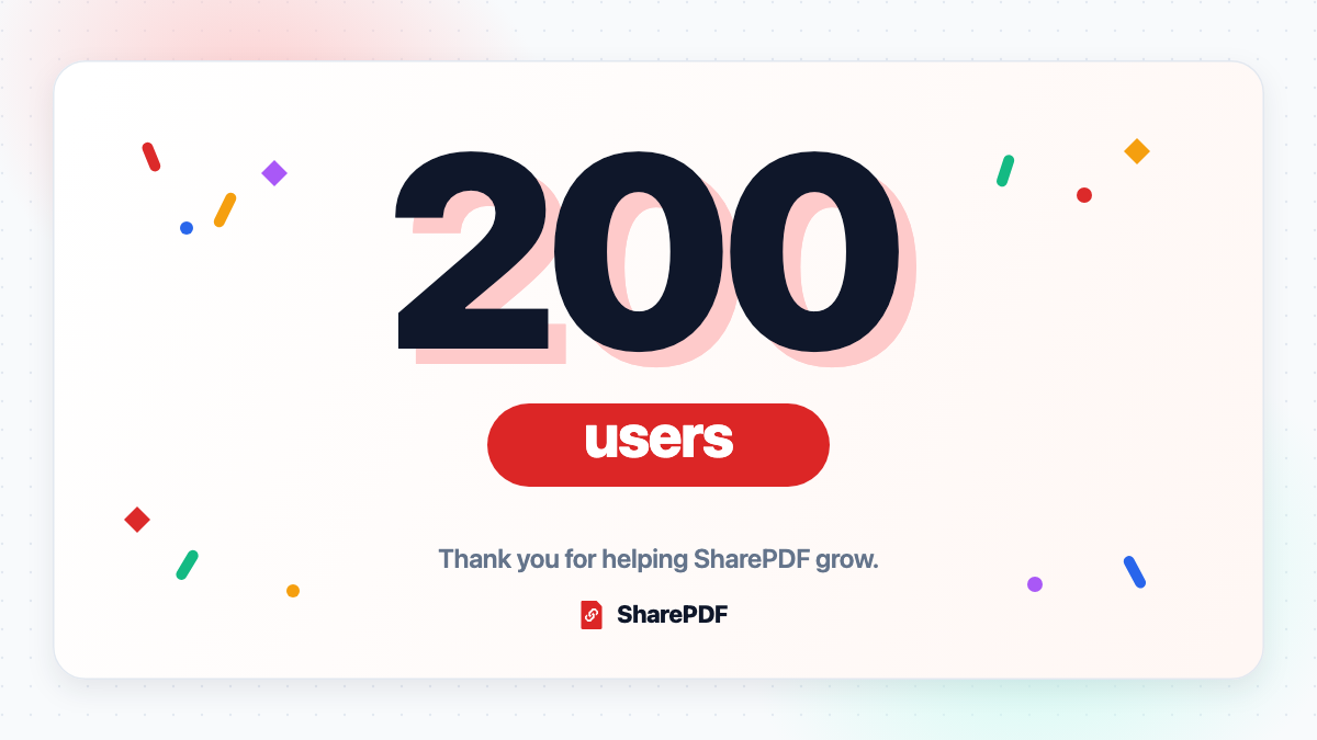 SharePDF now has 200 users
