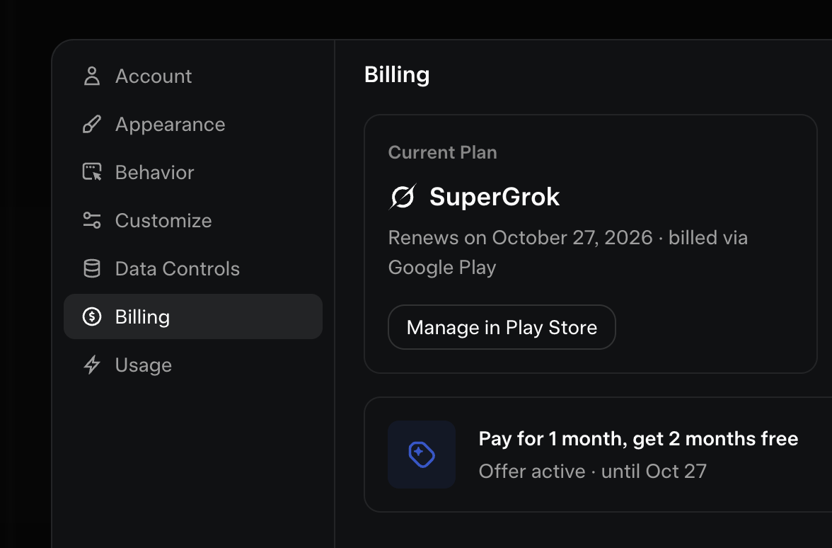 SuperGrok 3-month offer